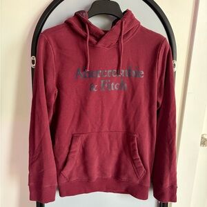 Abercrombie & Fitch Burgundy Pullover Hoodie